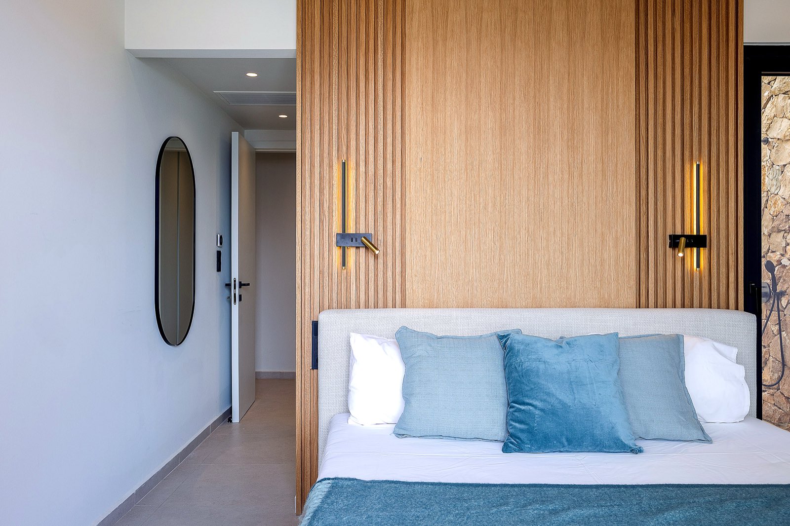 Master bedroom by the light corridor