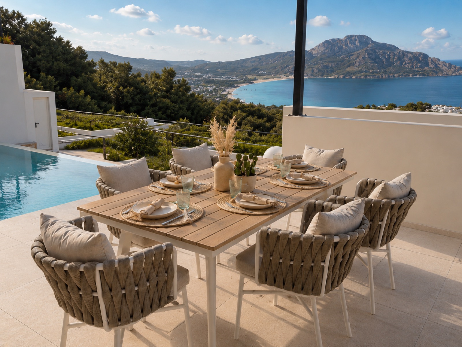 View over Plakias bay from the villa terrace
